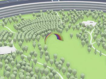 彩虹拱门回归 Apple Park，或将成为成苹果园区永久景观