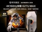 创维 G27UMAX 27 英寸显示器开启预售 支持 4K160Hz 与 FHD320Hz 双模式切换